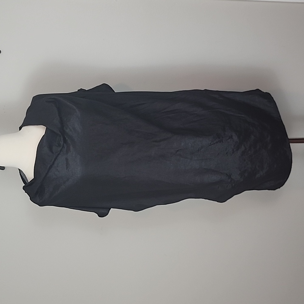 Ayanfushi Cowlneck Black Metallic Cocoon Dress
